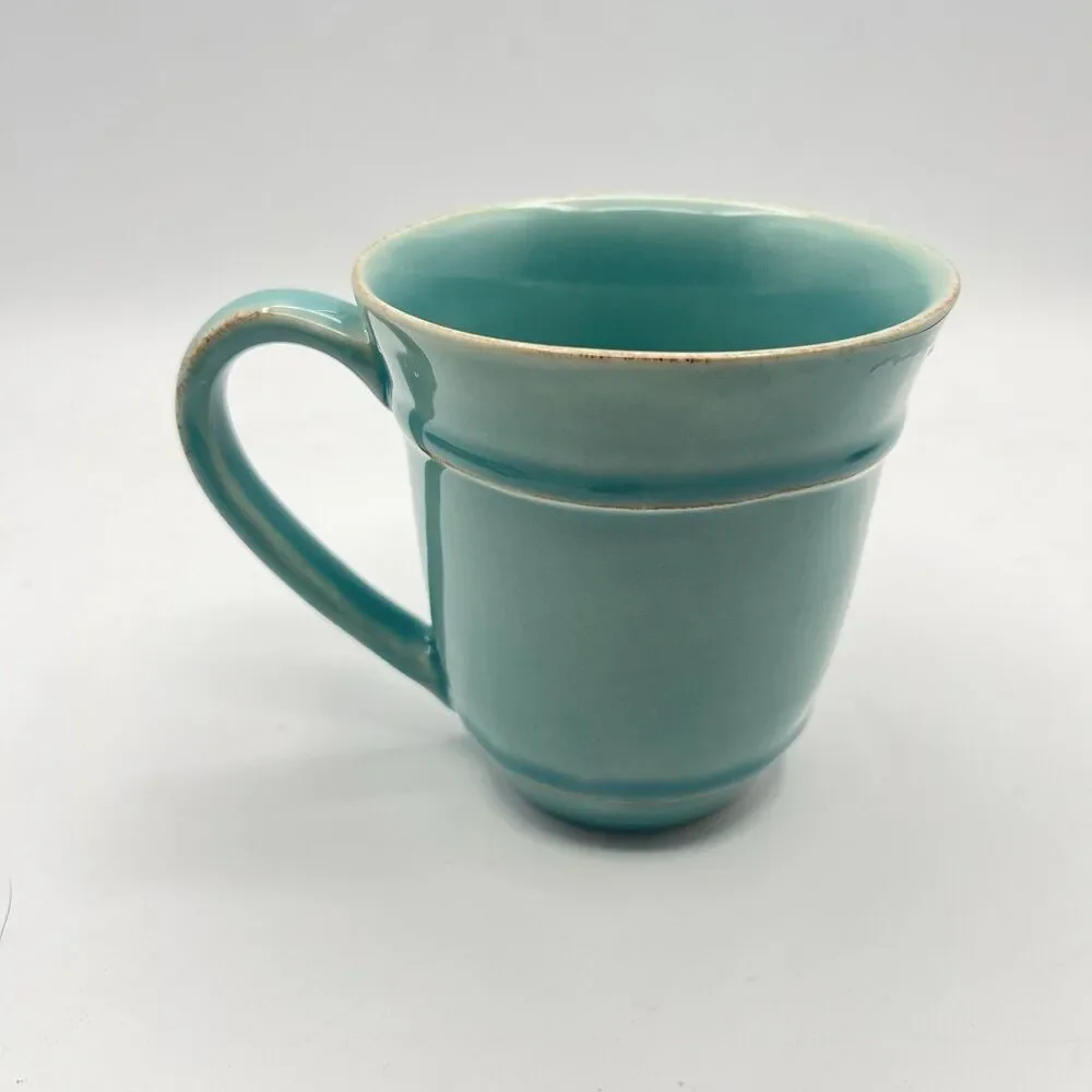 Pottery Barn Portugal Turquoise Mug Coffee Cup